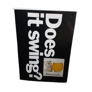 1968 Country Club Beer Man It Rocks Vintage Print Ad Original